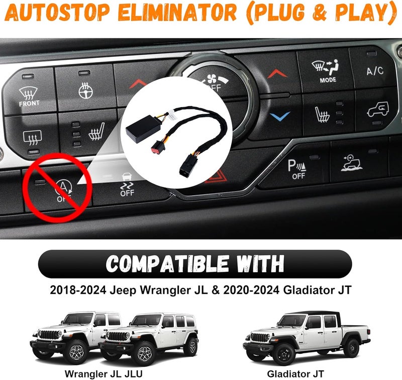 Funny Auto Start Stop Eliminator for 2018-2024 Jeep Wrangler JL & 2020-2024 JT, Engine Start-Stop System Bypass, Automatic Stop-Start Canceller - Image 2